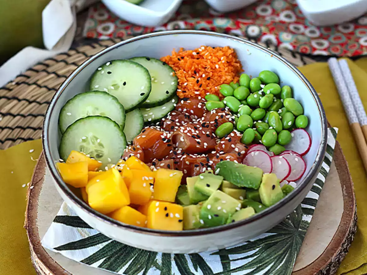 Recette Poké bowl au saumon