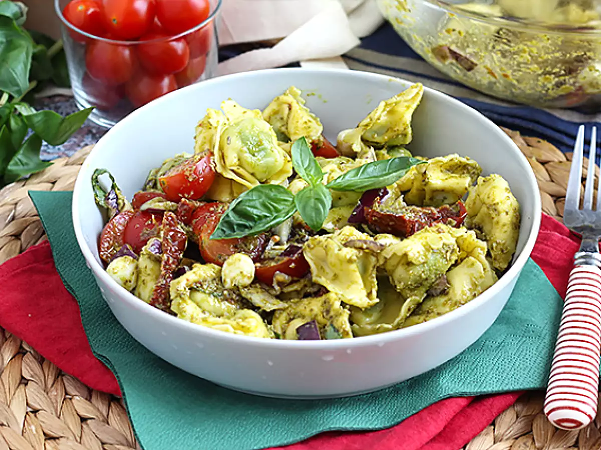 Recette Salade de tortellini au pesto