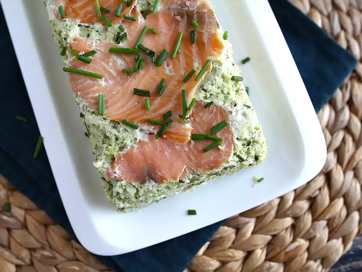 Recette Terrine de courgette et saumon fumé