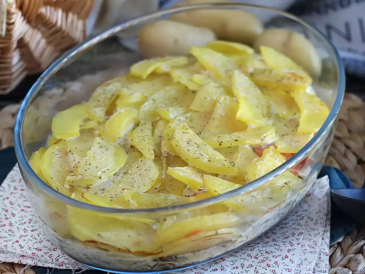 Recette Gratin inratable aux pommes de terre et saumon fumé!