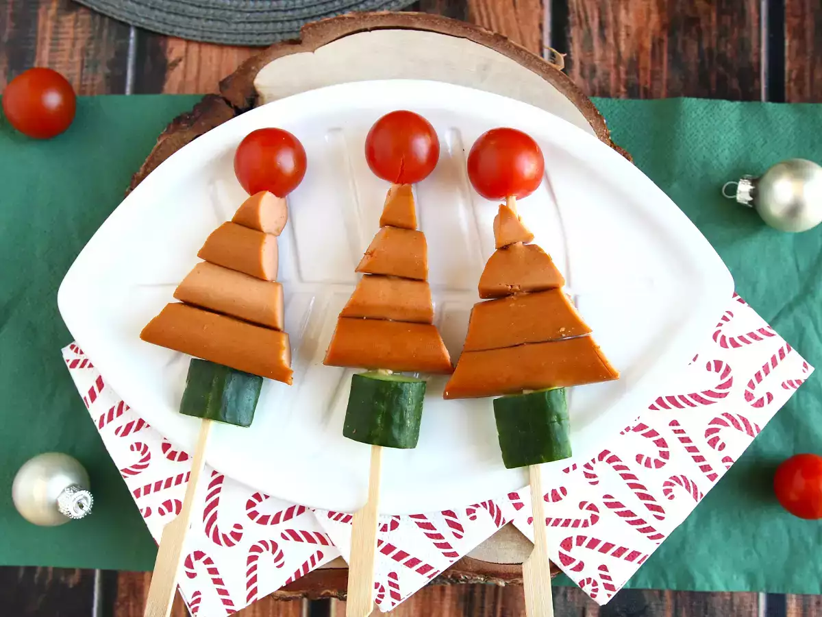 Recette Brochettes sapins knackis: l'apéritif extra facile et rapide pour noël!