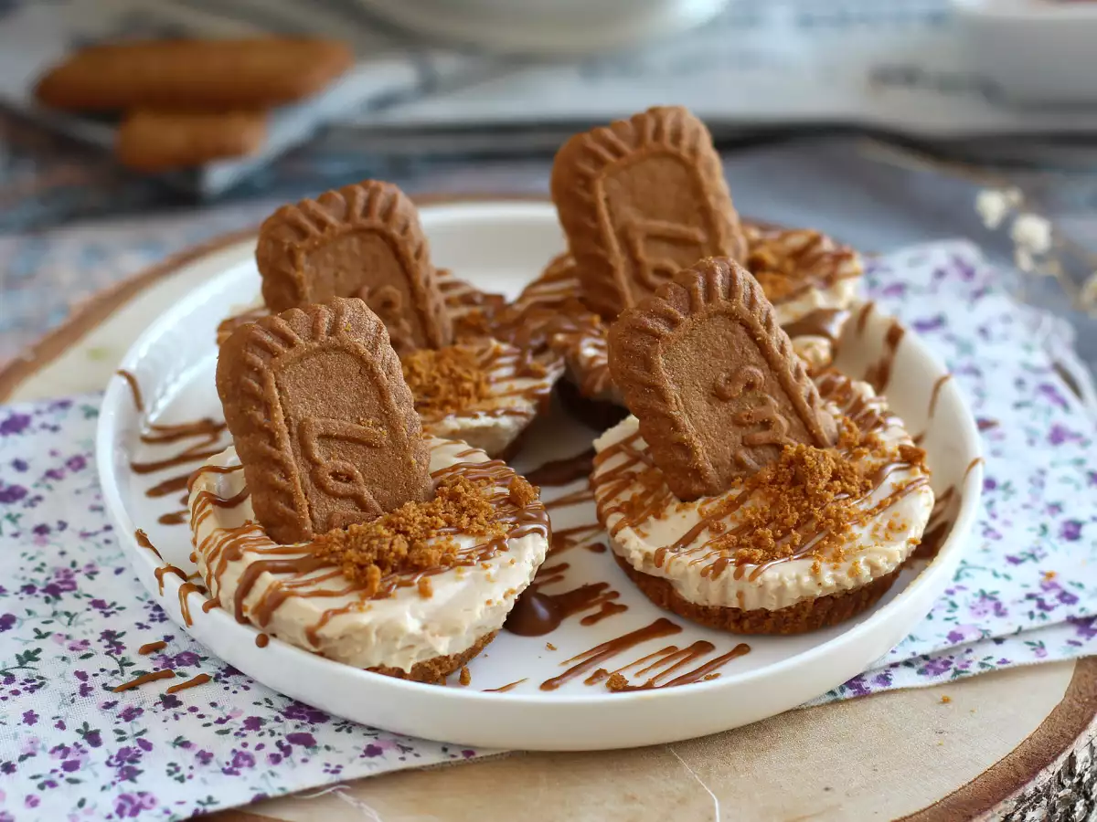 Recette Cheesecakes sans cuisson aux biscuits speculoos