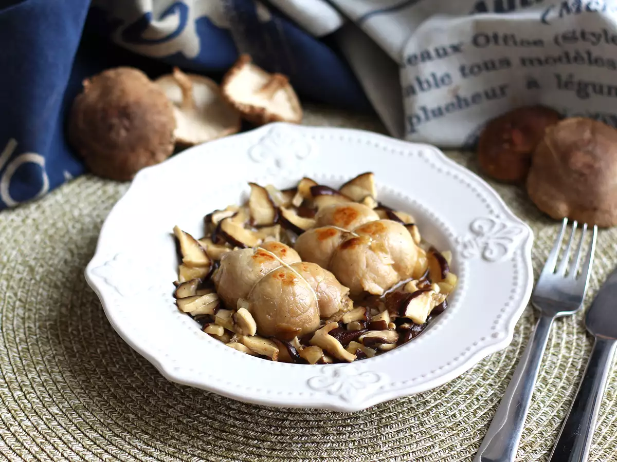 Recette Paupiettes de porc avec une sauce aux champignons