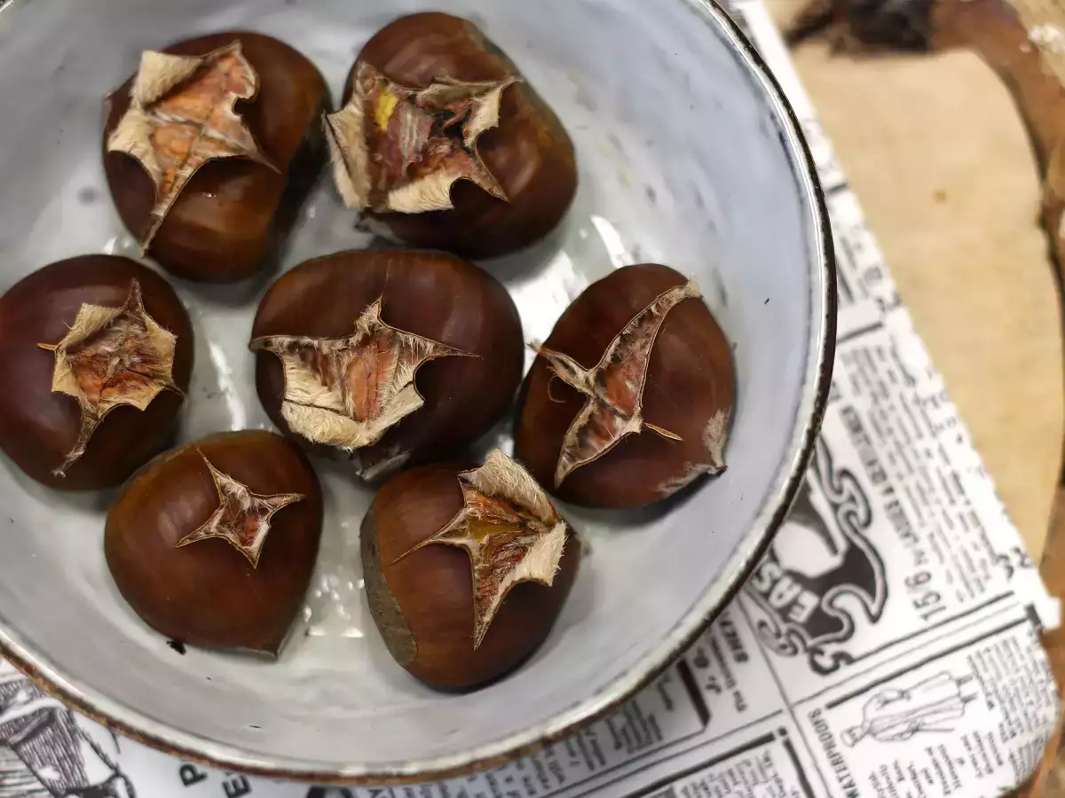 Recette Châtaignes au micro-ondes, prêtes en 7 minutes seulement !