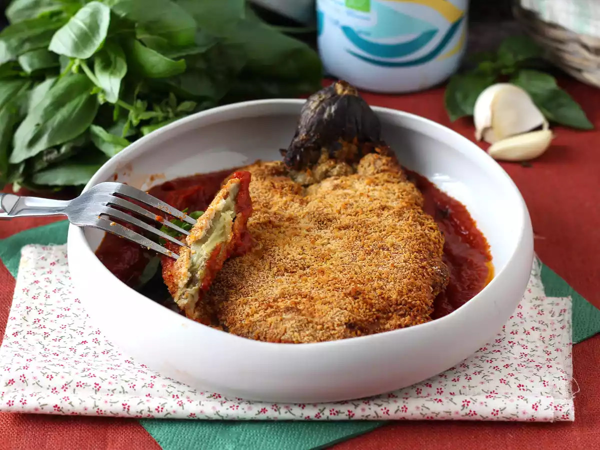 Recette Aubergine panée façon escalope milanaise mais végétarienne - cuisson air fryer
