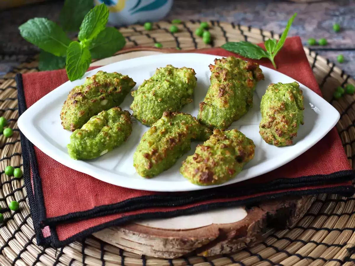 Recette Croquettes de petits pois et feta au air fryer