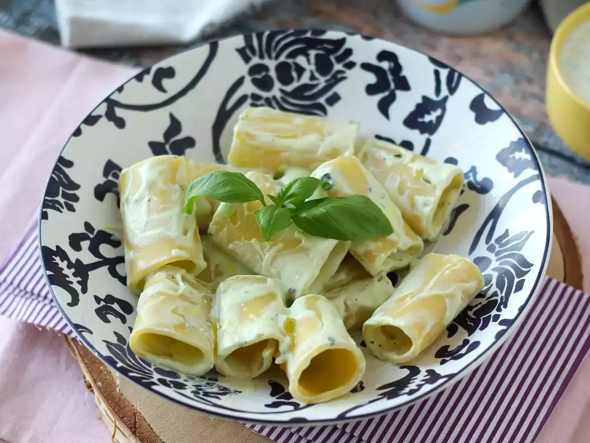 Recette Pâtes à la crème de ricotta et au basilic