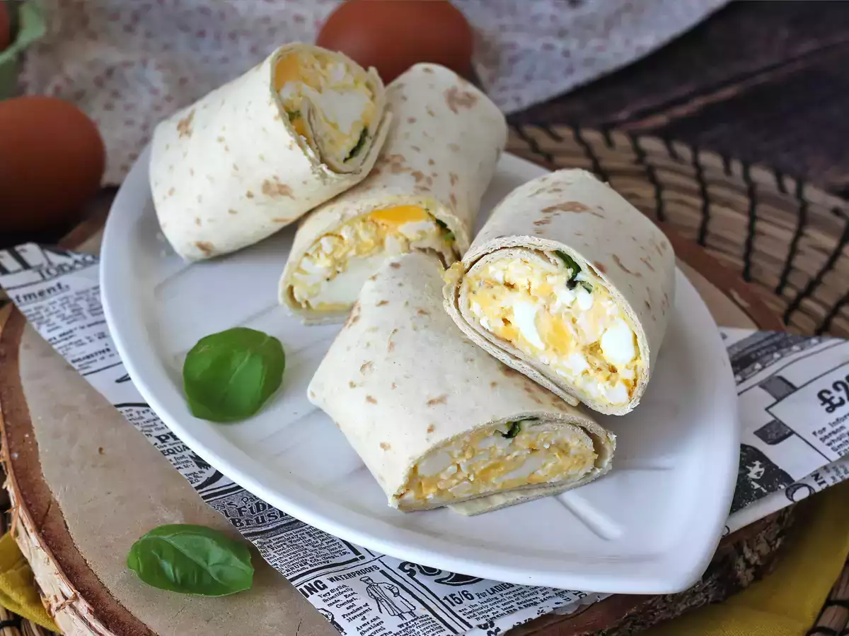 Recette Wrap moelleux et super protéiné aux œufs et à la feta