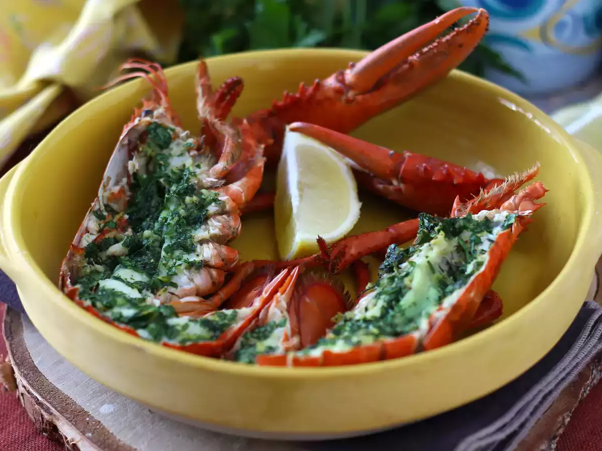 Recette Homard cuit au four en persillade