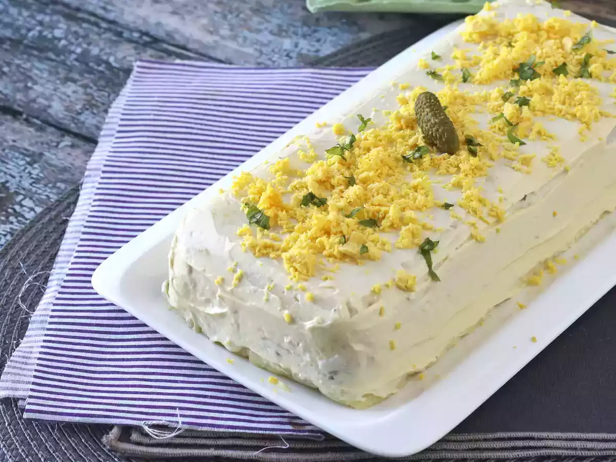 Recette Terrine de pommes de terre au thon et à la mayonnaise, facile et sans cuisson!