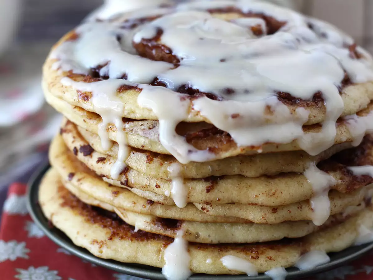 Recette Pancakes façon cinnamon roll, pour les amoureux de cannelle