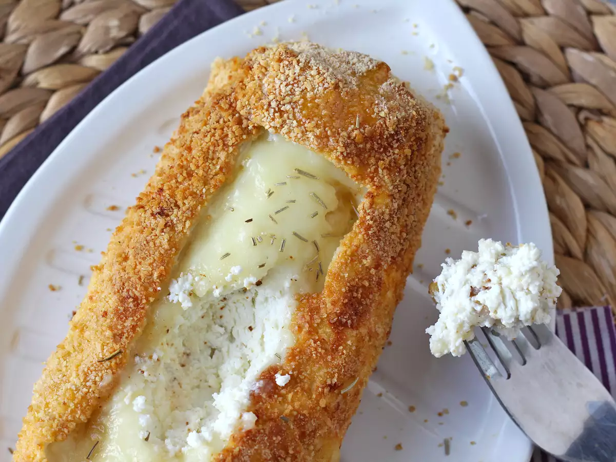 Recette Bûche de chèvre panée au air fryer, croustillante et fondante: le réconfort absolu!
