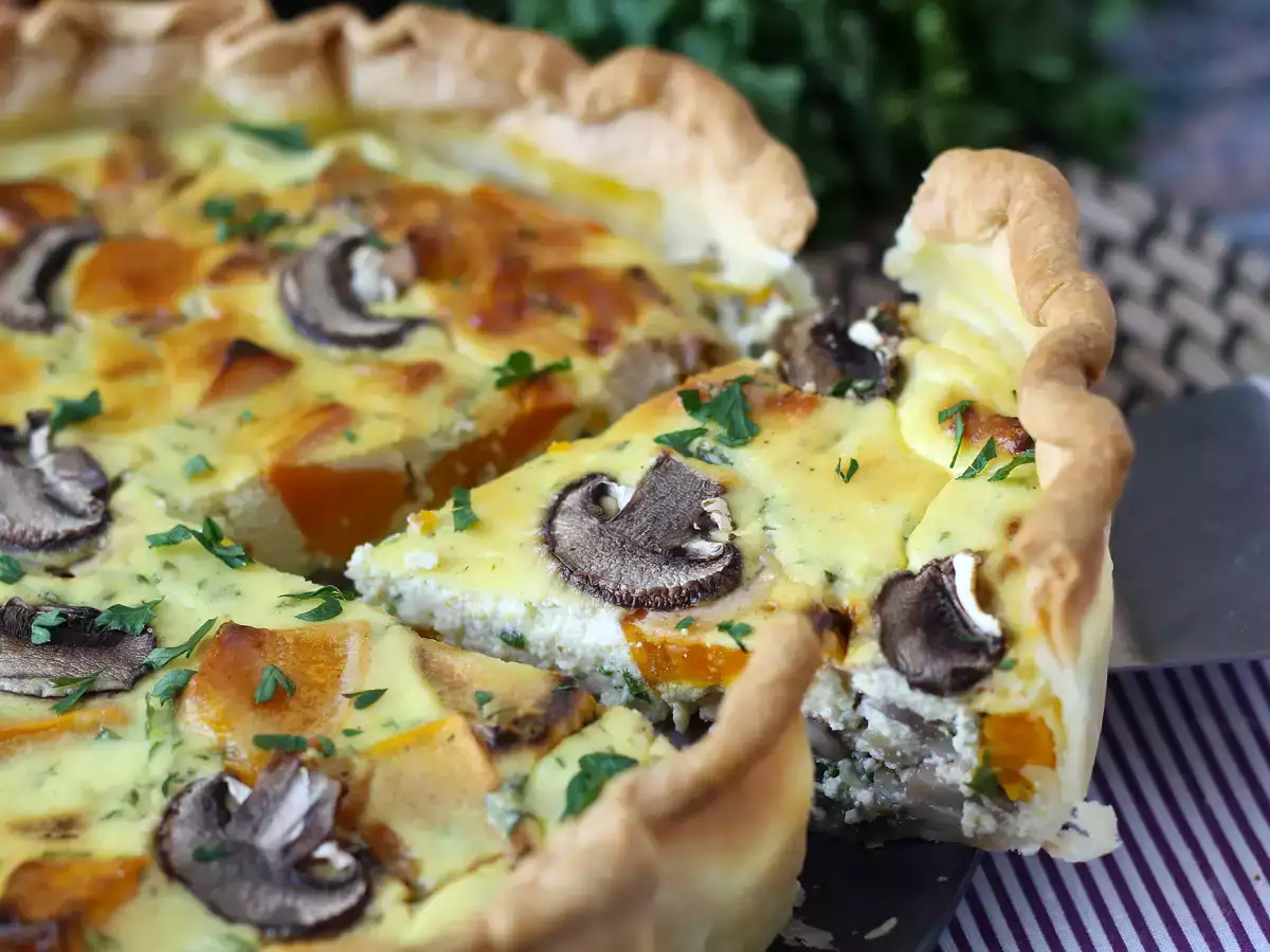 Recette Quiche champignon et potimarron