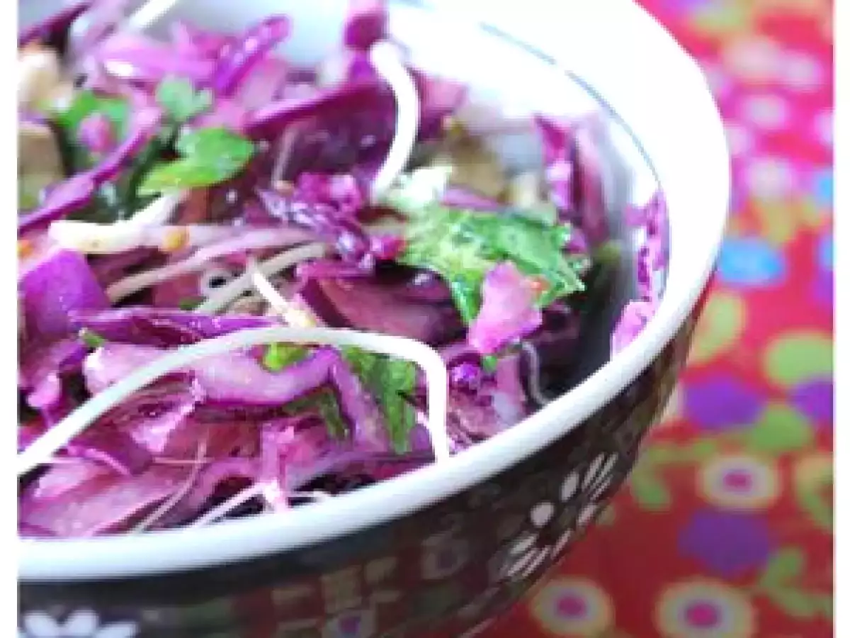 Recette Salade de chou rouge aux noix