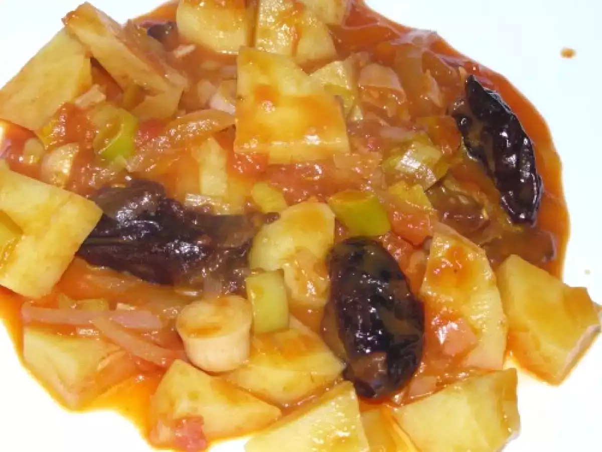 Recette Poireaux aux pruneaux (recette grecque)