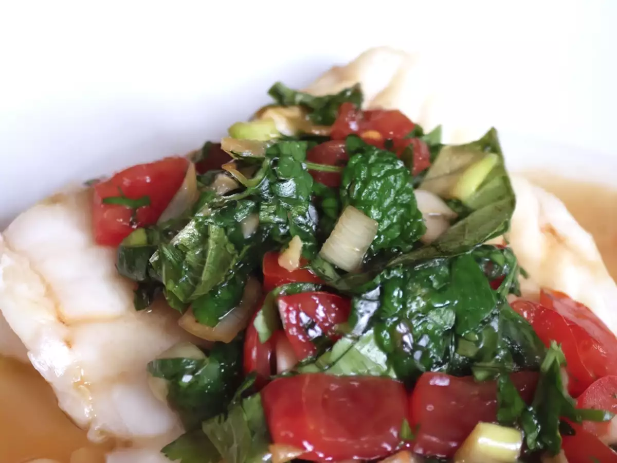 Recette Cabillaud rôti et sa sauce incroyable aux herbes