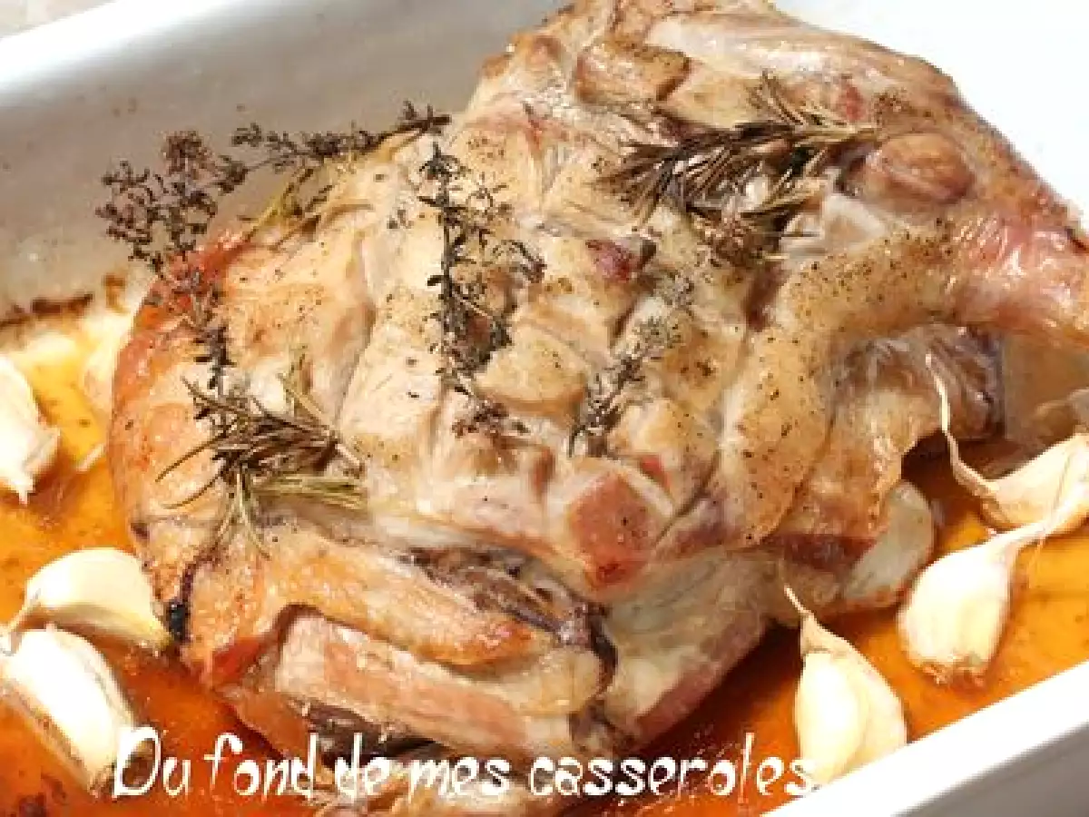Recette Epaule d'agneau confite aux herbes