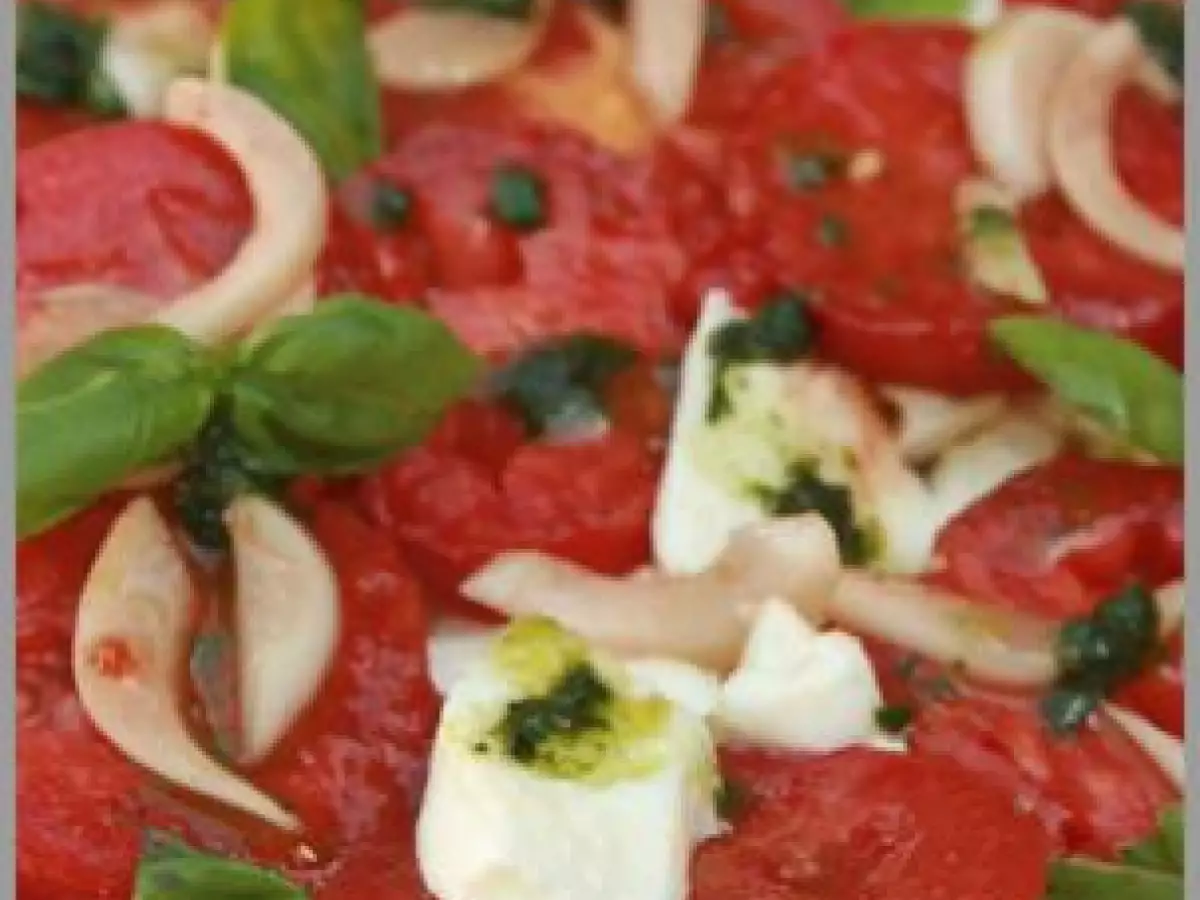 Recette Salade caprese (mozzarella - tomate - basilic)