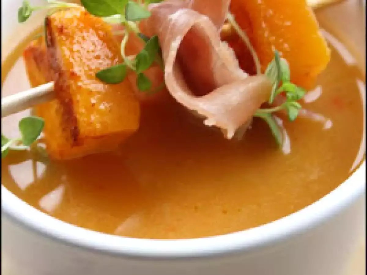 Recette Potage de potiron butternut & poivron