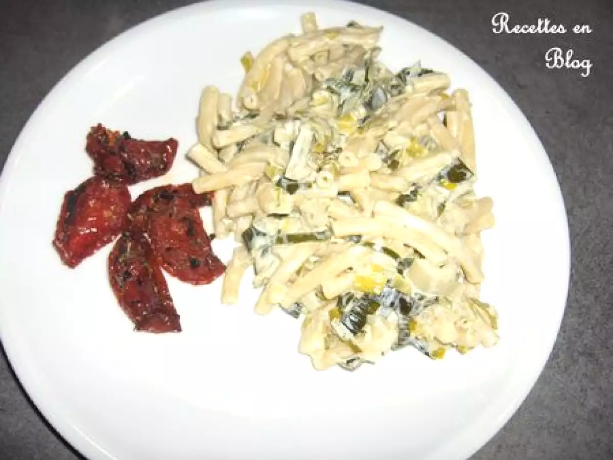 Recette Pates aux poireaux et gorgonzola mascarpone
