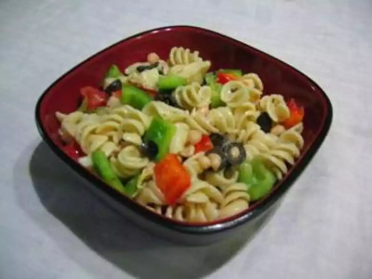 Recette Salade de pâtes aux artichauts et coeurs de palmiers