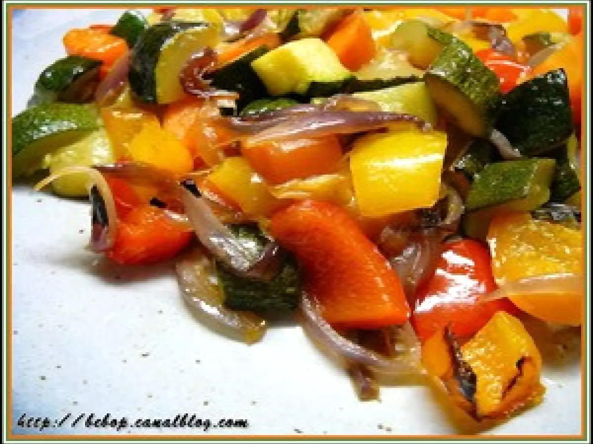 Recette Mélange de légumes confits au four