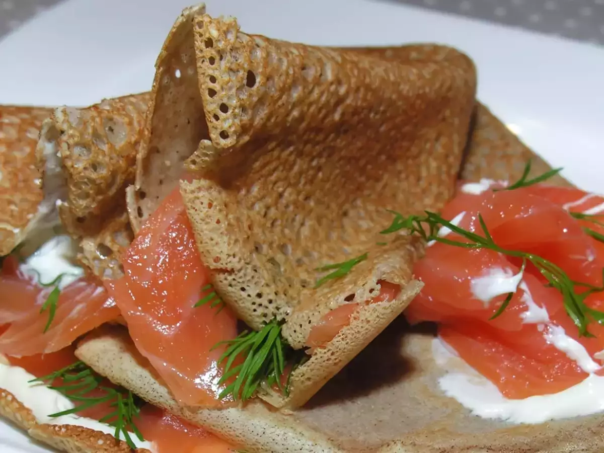 Recette Galette de sarrasin au saumon fumé