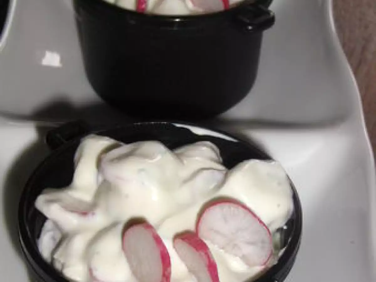 Recette Verrines de fromage frais aux radis