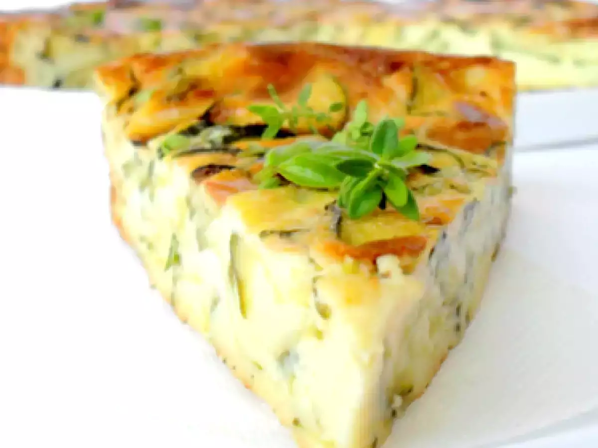 Recette Clafoutis léger aux courgettes & fromage de chèvre