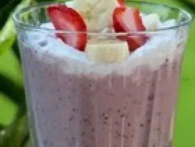 Recette Smoothie fraise banane vanille myrtille