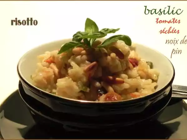 Recette Risotto au basilic et aux tomates séchées, sans gluten