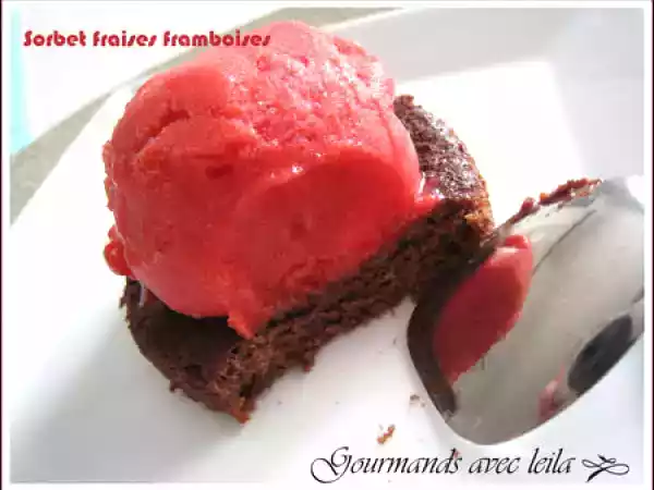 Recette Sorbet fraises framboises et on se remet à la gourmandise chez gal