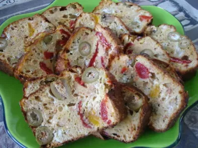 Recette Tortilla cake aux poivrons et olives