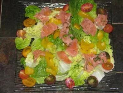 Recette Salade au saumon fumé