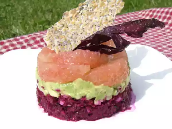 Recette Tartare de betterave au pamplemousse rose