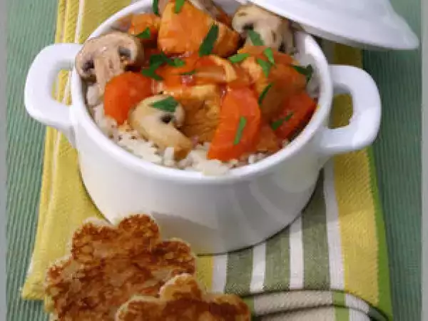 Recette Sauté de dinde marengo