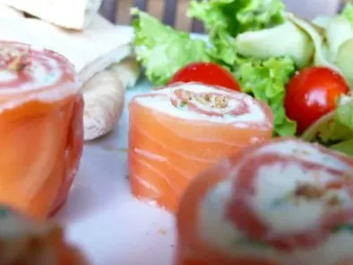 Recette Petits roulés de saumon au wasabi
