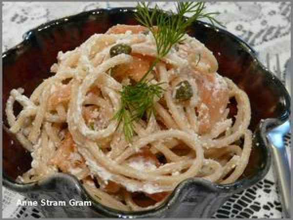 Recette de spaghetti au saumon fumé et courgettes