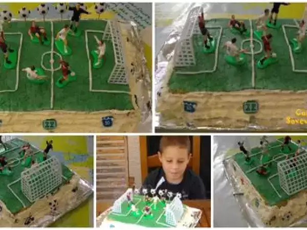 Recette Gâteau terrain de foot