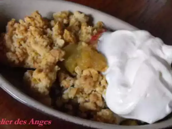 Recette Crumble pomme-rhubarbe aux flocons d'avoine