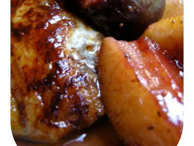 Recette Pintade au maury, pommes & figues