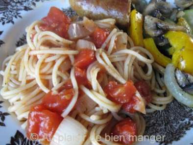 Recette Spaghetti sauce tomate maison au vin blanc