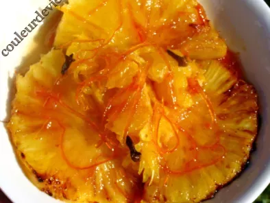 Recette Ananas poêlé en confit de grenadine à l'orange