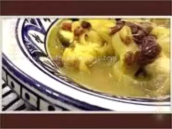 Recette Tajine de congre aux raisins secs