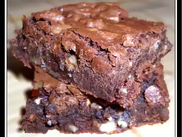 Recette Brownies sans beurre et sans oeuf.