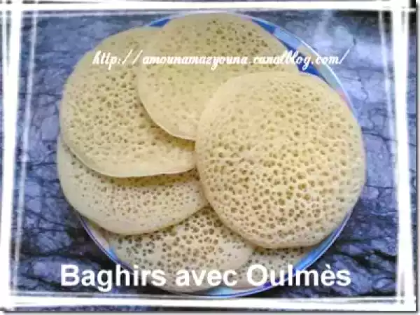 Recette Baghirs avec oulmès