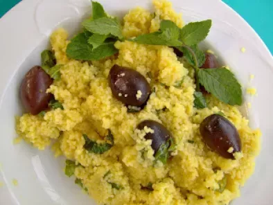 Recette Couscous aux olives, citrons et menthe
