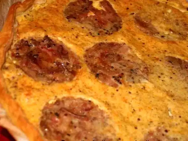 Recette Tarte a l'andouille et moutarde a l'ancienne