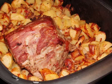 Recette Pommes de terre au four et échines de porc