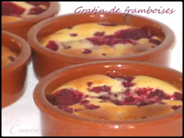 Recette Gratin de framboises